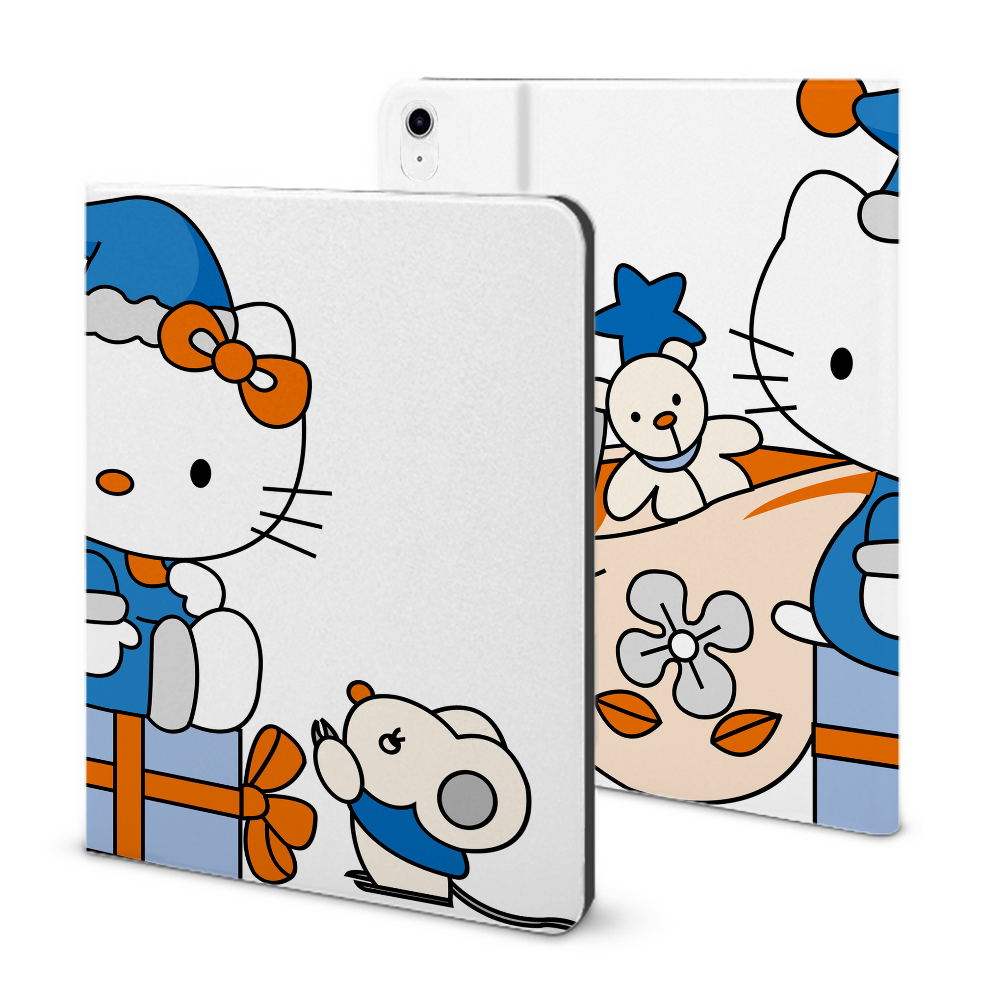 （画像用） Hello Kitty ハローキティ IPad ケース ブック型 PUレザー TPU 耐衝撃 軽量 薄型 ペン収納なし 全面保護 IPad 各モデル対応